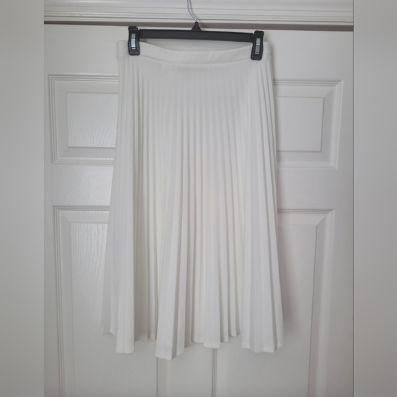 White Vintage Devon Midi Women's Skirt Size S-M - Picture 2 of 8